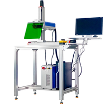 JPT 20/30/50/60/80 / 100W آلة وسم ألياف الليزر مع طاولة منطقة عمل كبيرة بمحور XYZ 3 محاور